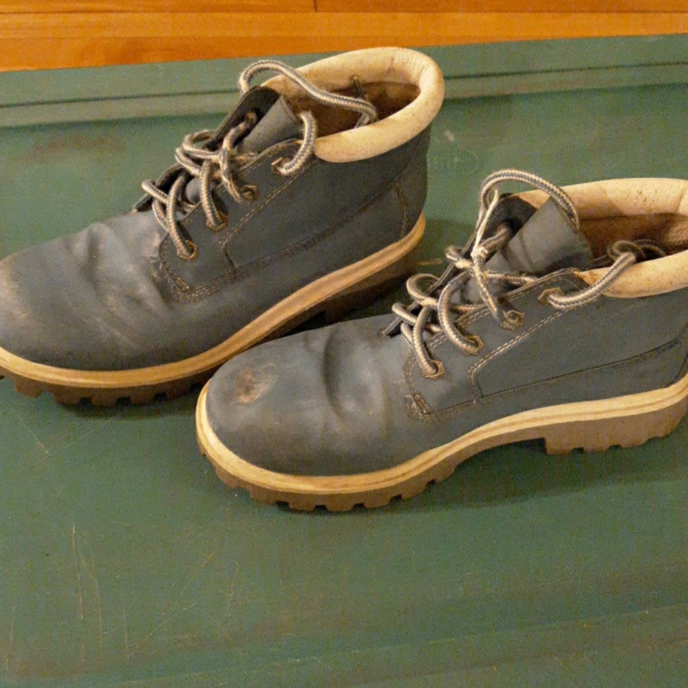 Blue timberland boots